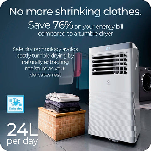 Avalla S-200 3-in-1 portable ac unit & 24L dehumidifier combo - for multi-rooms
