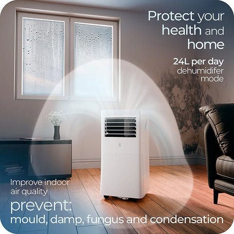 Avalla S-200 3-in-1 portable ac unit & 24L dehumidifier combo - for multi-rooms