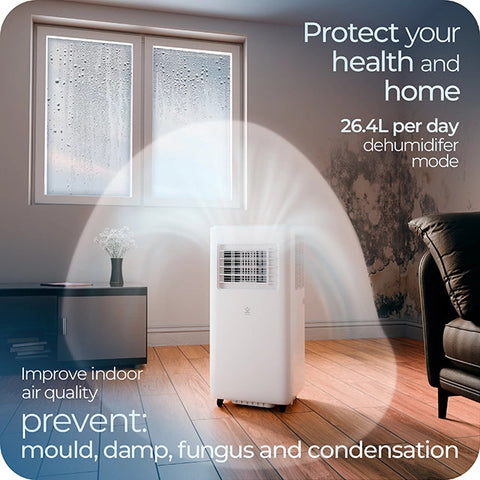 Avalla S-360 4-in-1 powerful portable air conditioner & 26L dehumidifier - 10000BTU