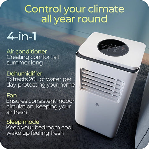 Avalla S-360 4-in-1 powerful portable air conditioner & 26L dehumidifier - 10000BTU