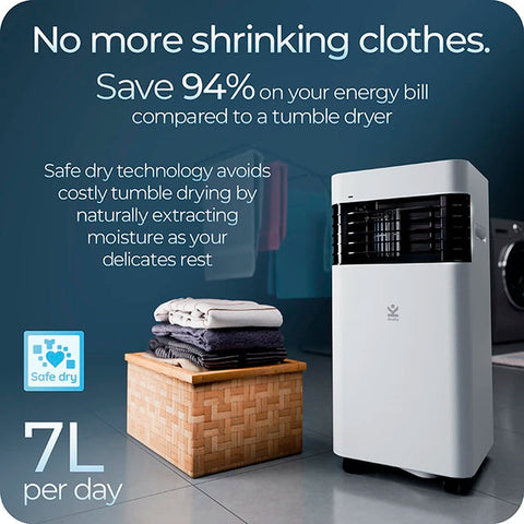 Avalla S-50 4-in-1 quiet air conditioner & 7L dehumidifier combo - for medium rooms