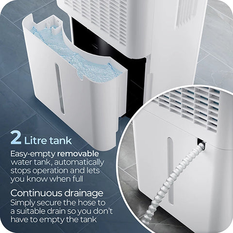 Avalla X-300 small 10L energy efficient dehumidifier with clothes drying mode