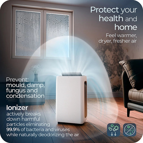 Avalla X-500 16L whole home dehumidifier - low energy & ultra quiet sleep mode
