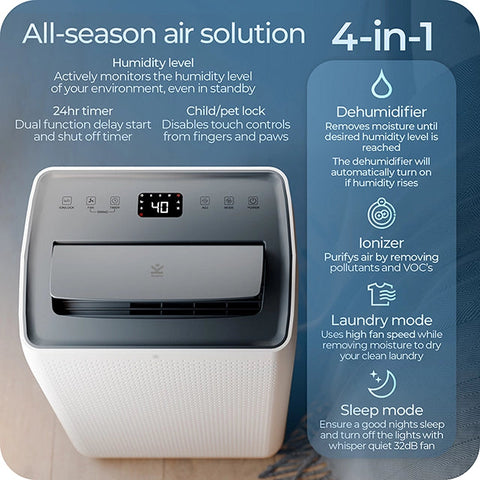Avalla X-500 16L whole home dehumidifier - low energy & ultra quiet sleep mode
